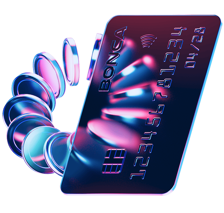 BONCA business payment card shown next to the call to action to start using BONCA